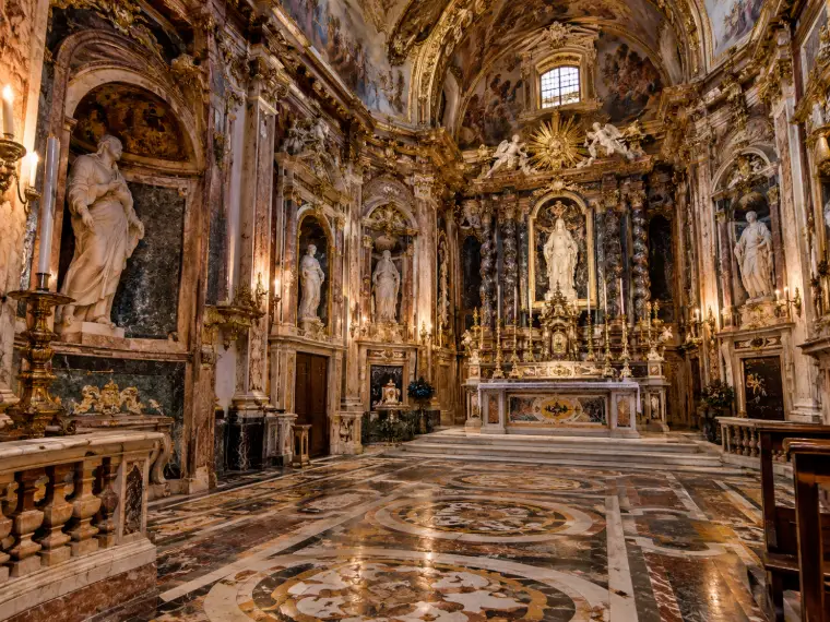 The Sansevero Chapel, a few steps from the lower decumanus